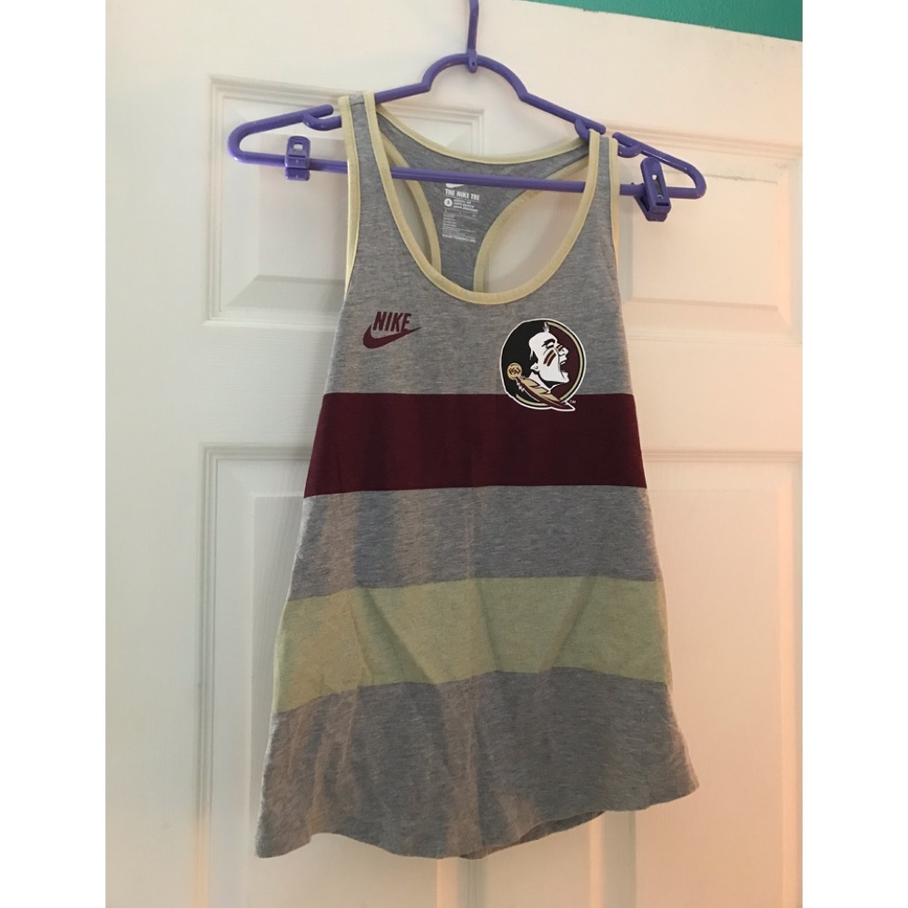 Nike racer back workout FSU top